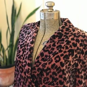 J. Crew Leopard Velvet Jacket